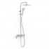 Tres Fuji zestaw prysznicowy ścienny z deszczownicą okrągłą chrom 28119101