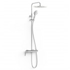 Tres Fuji zestaw prysznicowy ścienny z deszczownicą okrągłą chrom 28119701