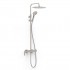 Tres Fuji zestaw prysznicowy ścienny z deszczownicą okrągłą stal 28119701AC