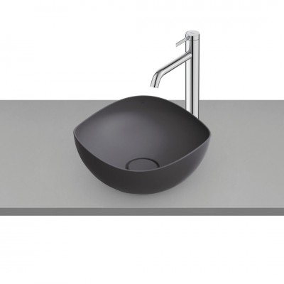Roca Ohtake umywalka nablatowa okrągła 37,5 cm onyks A327A15640