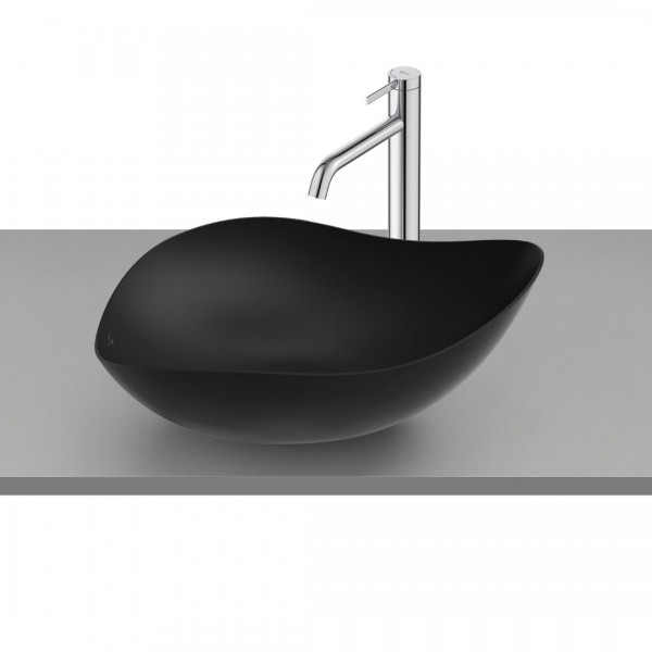 Roca Ohtake umywalka nablatowa 54x37,5 cm czarny mat A327A13080