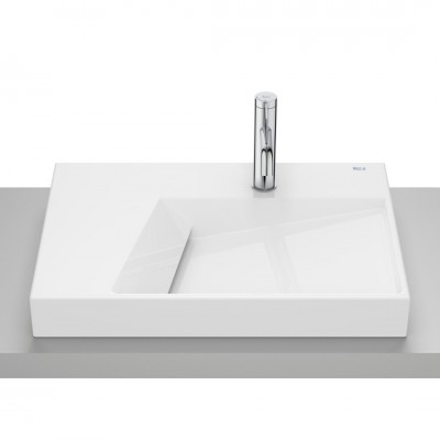 Roca Horizon umywalka 60x42 cm prostokątna nablatowa biała A32727600B