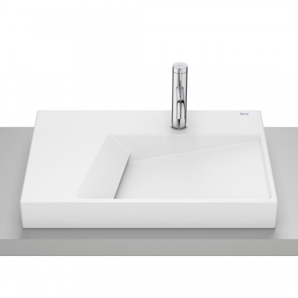 Roca Horizon umywalka 60x42 cm prostokątna nablatowa biała mat A32727662B