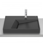 Roca Horizon umywalka 60x42 cm prostokątna nablatowa czarny mat A32727608B