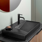 Roca Horizon umywalka 60x42 cm prostokątna nablatowa czarny mat A32727608B