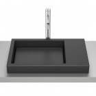 Roca Horizon umywalka 60x38 cm prostokątna wpuszczana w blat czarny mat A32727508B