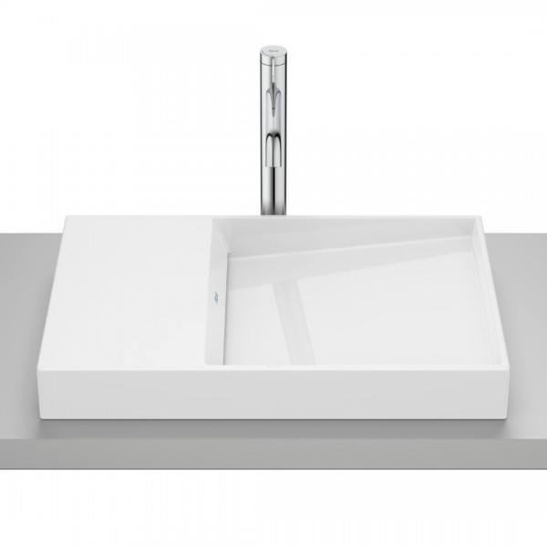 Roca Horizon umywalka 60x38 cm prostokątna wpuszczana w blat biała A32727900B