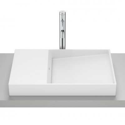 Roca Horizon umywalka 60x38 cm prostokątna wpuszczana w blat biały mat A32727962B