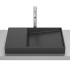 Roca Horizon umywalka 60x38 cm prostokątna wpuszczana w blat czarny mat A32727908B