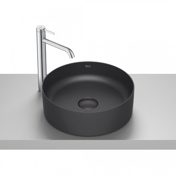 Roca Terra umywalka okrągła 39 cm nablatowa czarny A32787N080