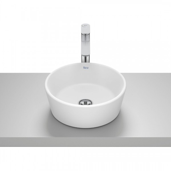 Roca Optica umywalka okrągła 35 cm nablatowa biały mat A327B15620