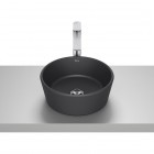 Roca Optica umywalka okrągła 35 cm nablatowa czarny mat A327B15080