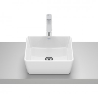 Roca Optica umywalka 35x35 cm kwadratowa nablatowa biała A327B12000
