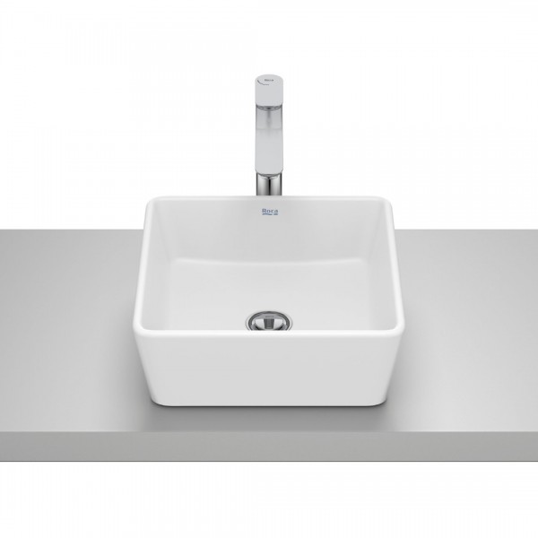 Roca Optica umywalka 35x35 cm kwadratowa nablatowa biały mat A327B12620