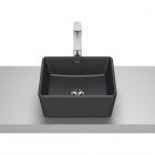 Roca Optica umywalka 35x35 cm kwadratowa nablatowa czarny mat A327B12080