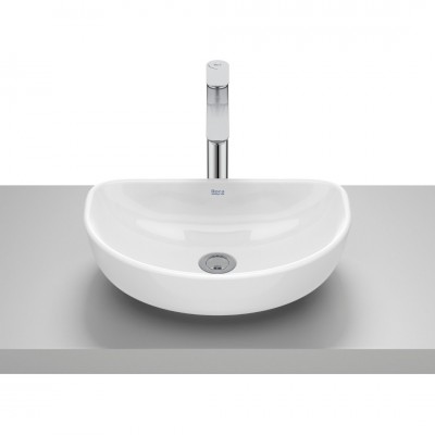 Roca Optica umywalka 45x30 cm półokrągła nablatowa biała A327C10000