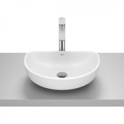 Roca Optica umywalka 45x30 cm półokrągła nablatowa biały mat A327C10620