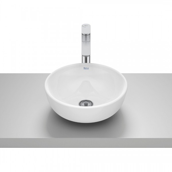 Roca Optica umywalka okrągła 35 cm nablatowa biała A327C12000
