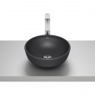 Roca Optica umywalka okrągła 35 cm nablatowa czarny mat A327C12080