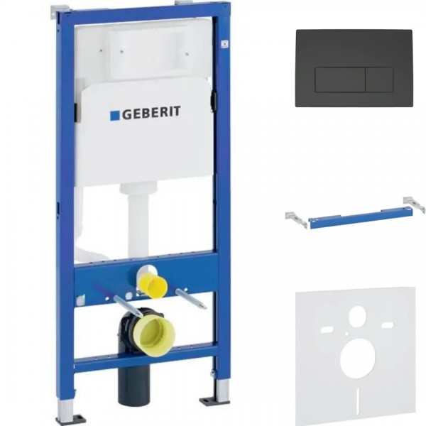 Geberit Duofix Basic stelaż podtynkowy 4w1 kompletny gotowy do montażu czarny mat 49347