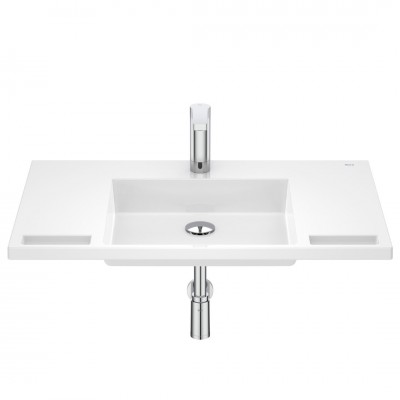 Roca Dostępna Łazienka umywalka ścienna 85x55 cm prostokątna biała A2W8004000