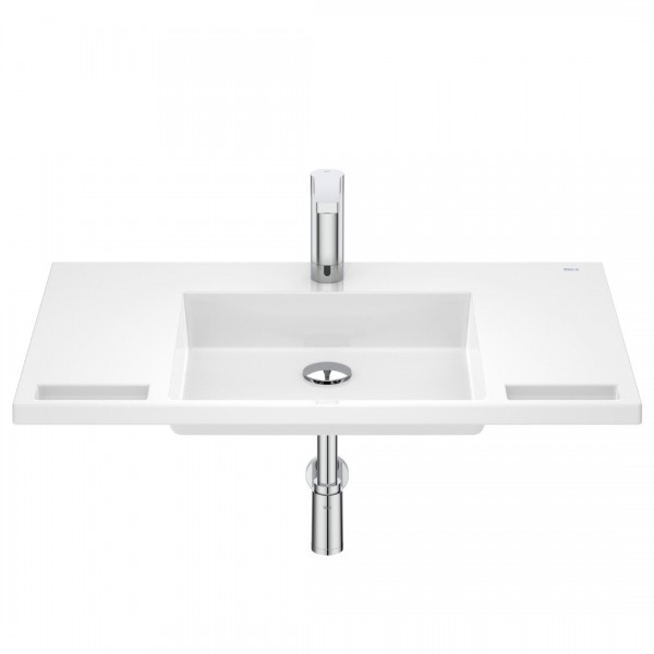Roca Dostępna Łazienka umywalka ścienna 85x55 cm prostokątna biała A2W8004000