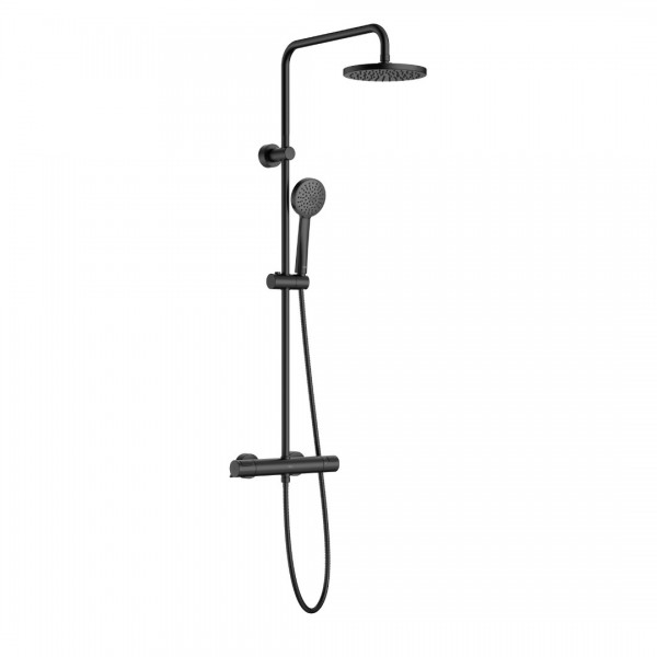 Roca Victoria zestaw prysznicowy termostatyczny ścienny czarny mat A5A9F18NB0