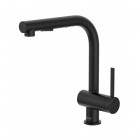 Roca Ona bateria kuchenna z wyciąganą wylewką stojąca czarny mat A5A851FNB0
