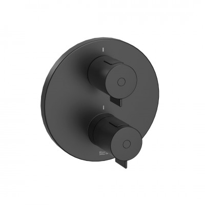 Roca T-500 bateria prysznicowa podtynkowa termostatyczna czarny mat A5A2K18NB0