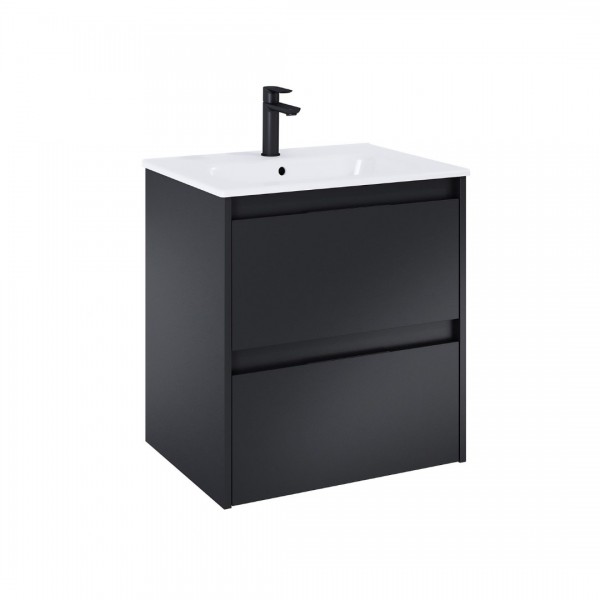 Roca Alpine zestaw łazienkowy 60 cm umywalka z szafką czarny mat A852012532