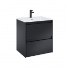 Roca Alpine zestaw łazienkowy 60 cm umywalka z szafką czarny mat A852012532