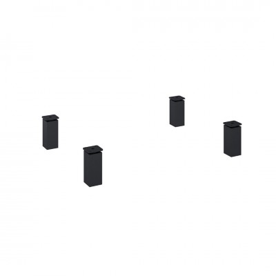 Roca Alpine zestaw 4 nóg czarny mat A817003485