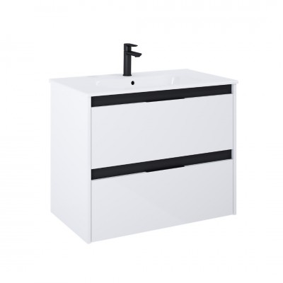 Roca Alpine zestaw łazienkowy 80 cm umywalka z szafką biały połysk A852014606