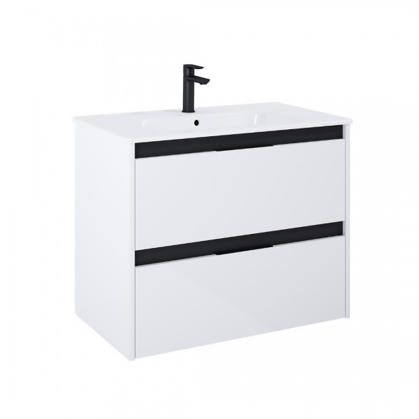 Roca Alpine zestaw łazienkowy 80 cm umywalka z szafką biały połysk A852014606