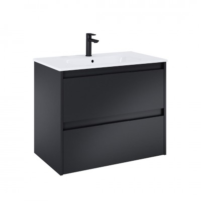 Roca Alpine zestaw łazienkowy 80 cm umywalka z szafką czarny mat A852014532