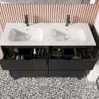 Roca Alpine zestaw łazienkowy 120 cm umywalka z szafką czarny mat A852037532