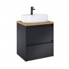Roca Alpine szafka podumywalkowa 60 cm z blatem czarny mat A852039532