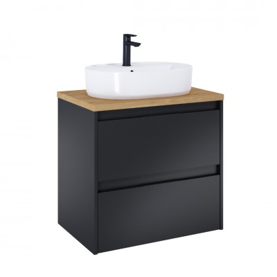 Roca Alpine szafka podumywalkowa 70 cm z blatem czarny mat A852040532