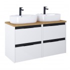 Roca Alpine szafka podumywalkowa 120 cm z blatem biały połysk A852042606