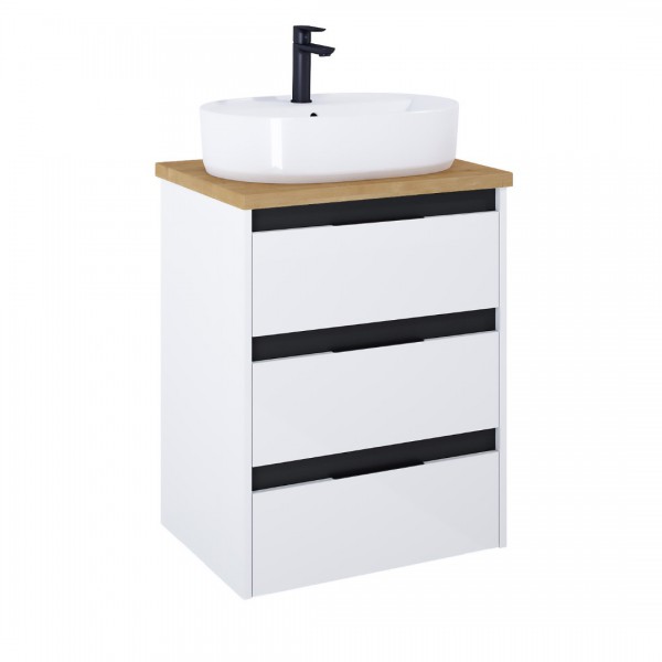 Roca Alpine szafka podumywalkowa 60 cm z blatem biały połysk A852043606