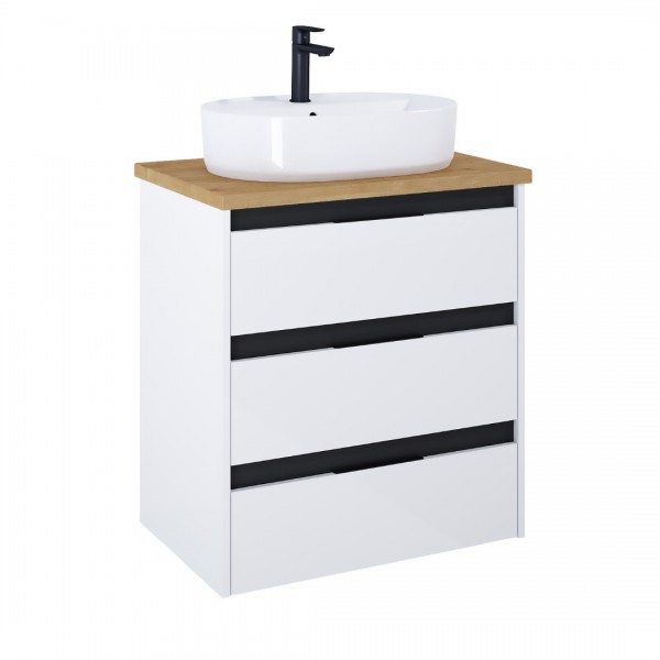 Roca Alpine szafka podumywalkowa 70 cm z blatem biały połysk A852044606
