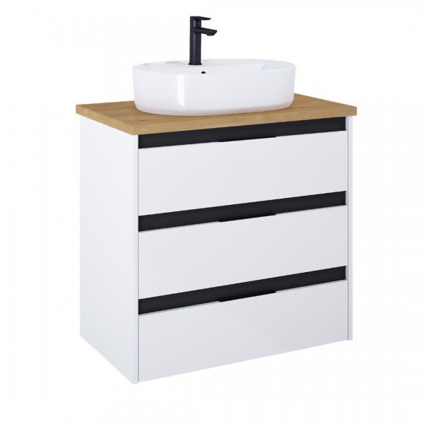 Roca Alpine szafka podumywalkowa 80 cm z blatem biały połysk A852045606