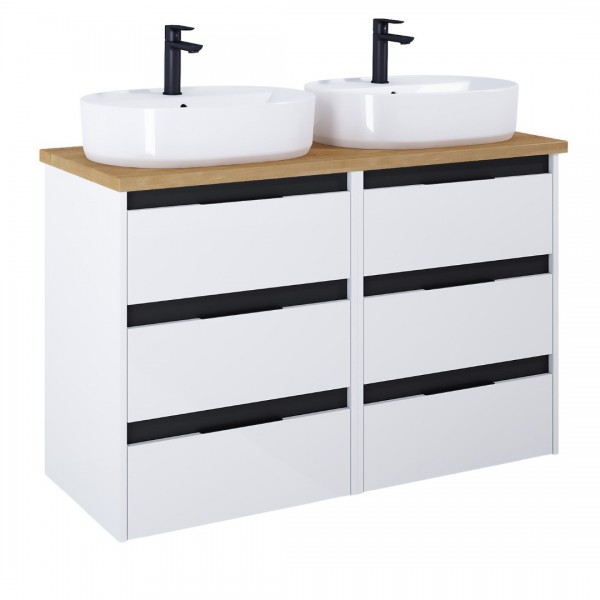 Roca Alpine szafka podumywalkowa 120 cm z blatem biały połysk A852046606