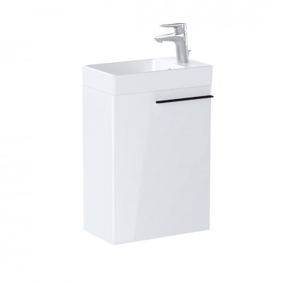 Roca Ella zestaw łazienkowy 45 cm umywalka z szafką biały połysk A851917806