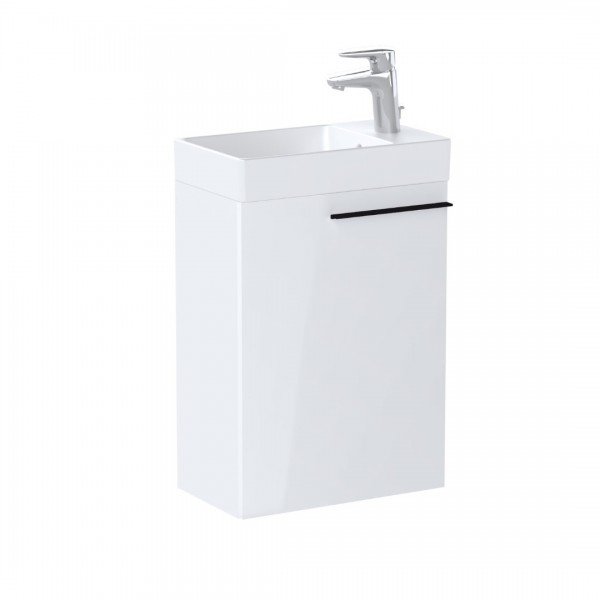 Roca Ella zestaw łazienkowy 45 cm umywalka z szafką biały połysk A851917806