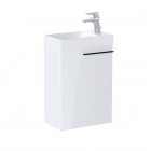 Roca Ella zestaw łazienkowy 45 cm umywalka z szafką biały połysk A851917806