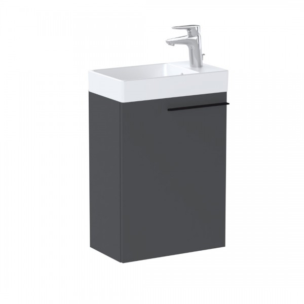 Roca Ella zestaw łazienkowy 45 cm umywalka z szafką onyks mat A851917531