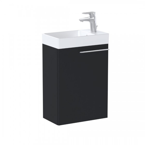 Roca Ella zestaw łazienkowy 45 cm umywalka z szafką czarny mat A851917532