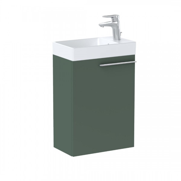 Roca Ella zestaw łazienkowy 45 cm umywalka z szafką zielony mat A851917534