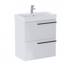 Roca Ella Unik Compacto zestaw łazienkowy 60 cm umywalka z szafką biały połysk A851916806